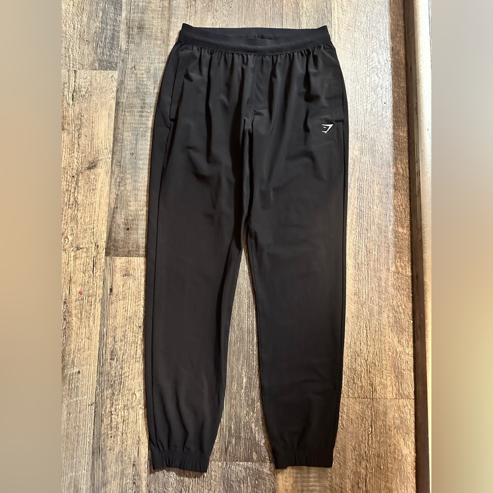 Gymshark Black Joggers with Logo.
